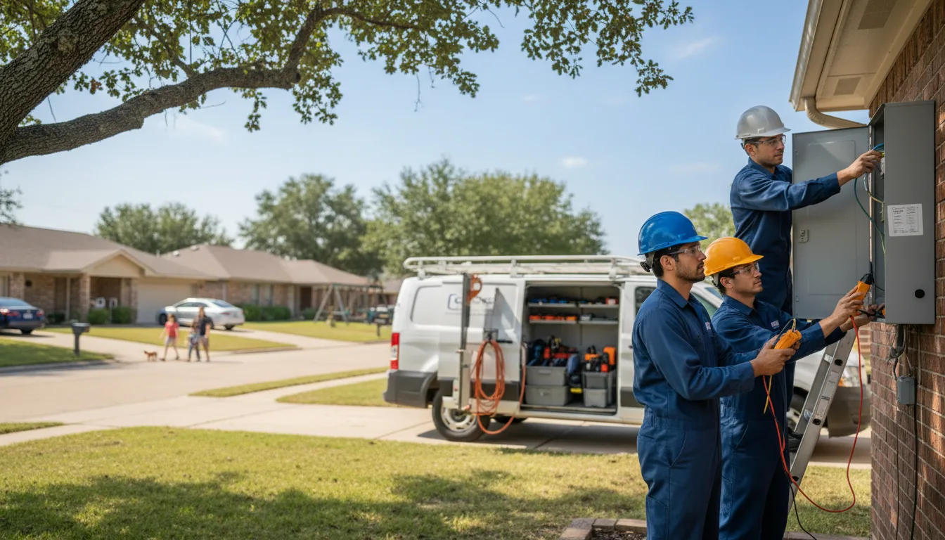 Certified electrician providing emergency electrical services in Crandall, TX